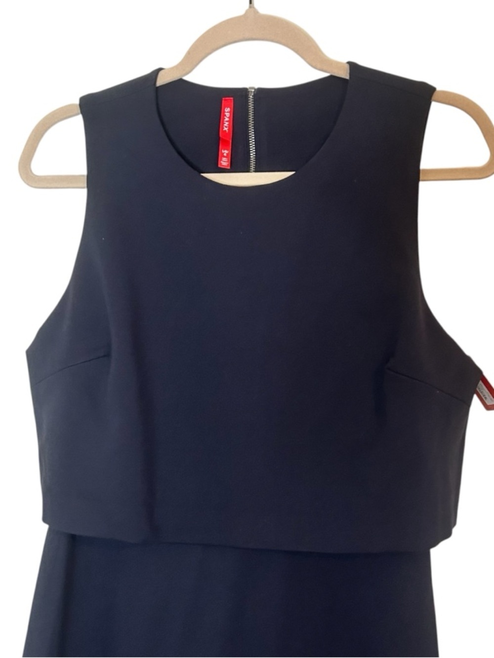 SPANX Ponte Sleeveless Midi Dress- NAVY BLUE- Size Large - Picture 6 of 13